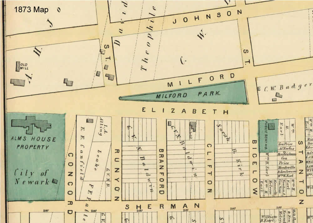 1873 Map
Elizabeth Avenue Alms House
