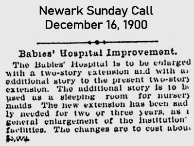 Babies' Hospital Improvement
December 16, 1900
