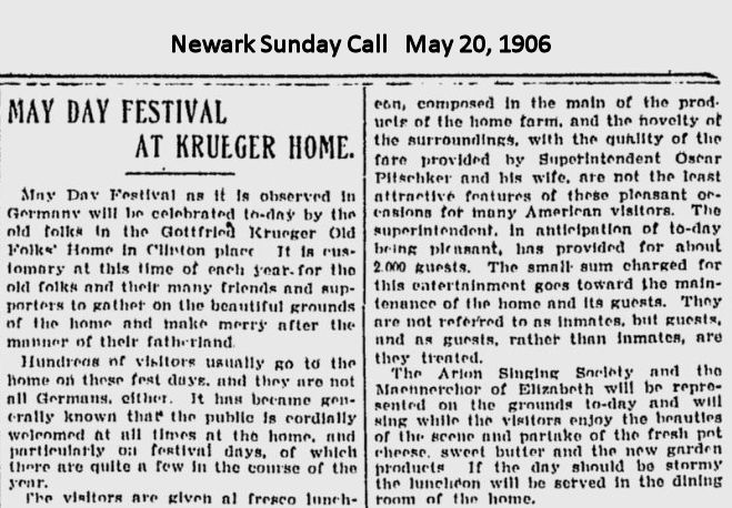 May Day Festival at Krueger Home
May 20, 1906
