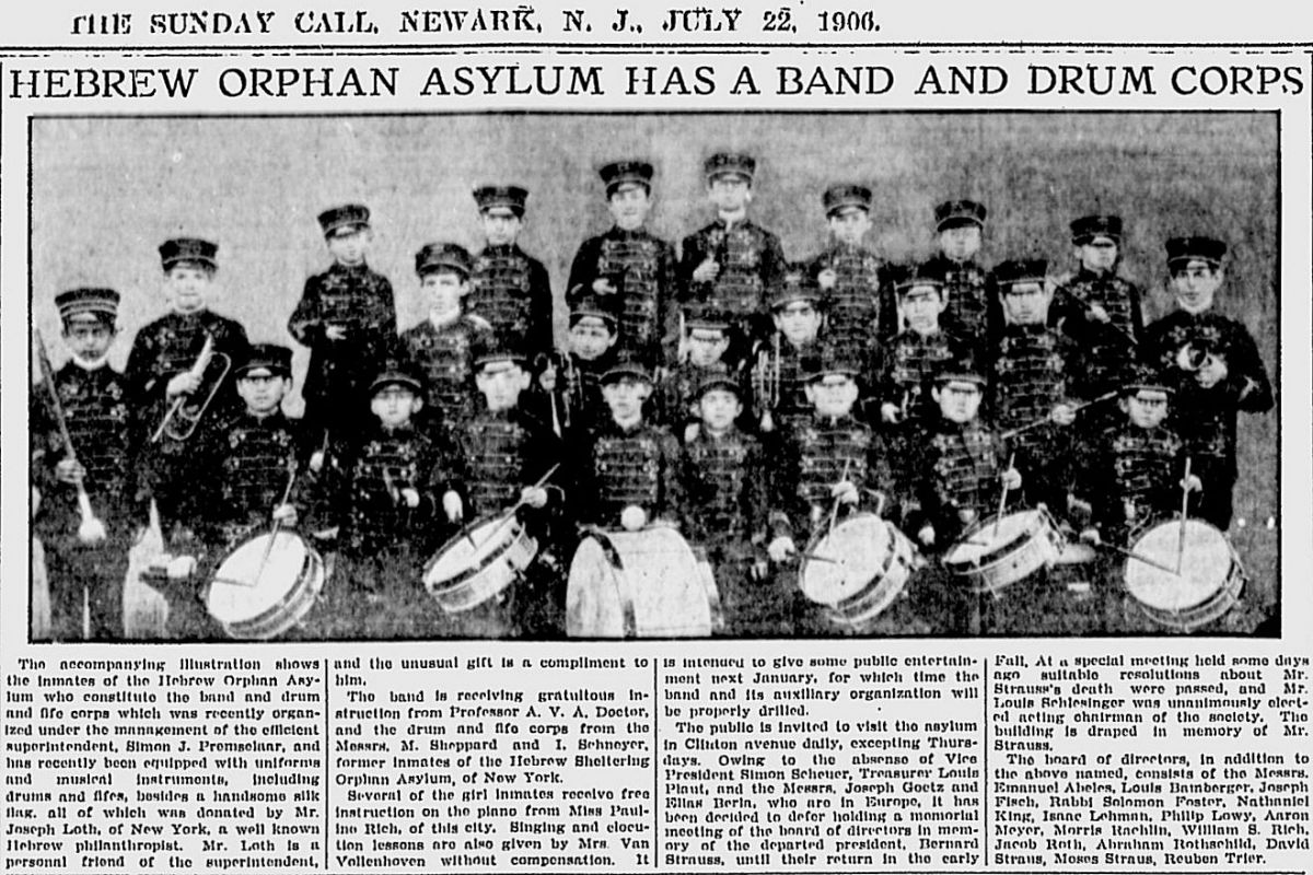 Hebrew Orphan Asylum has a Band and Drum Corps
1906
