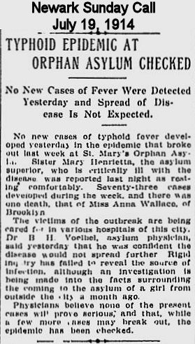 Typhoid Epidemic At Orphan Asylum Checked
1914
