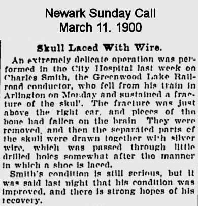 Skull Laced with Wire
March 11, 1900

