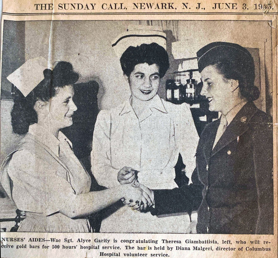 Alyce Garity, Theresa Giambattista & Diana Malgeri
June 3, 1945

