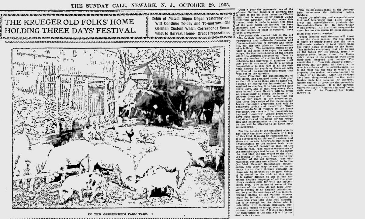 The Krueger Old Folks' Home Holding Three Days' Festival
October 29, 1905
