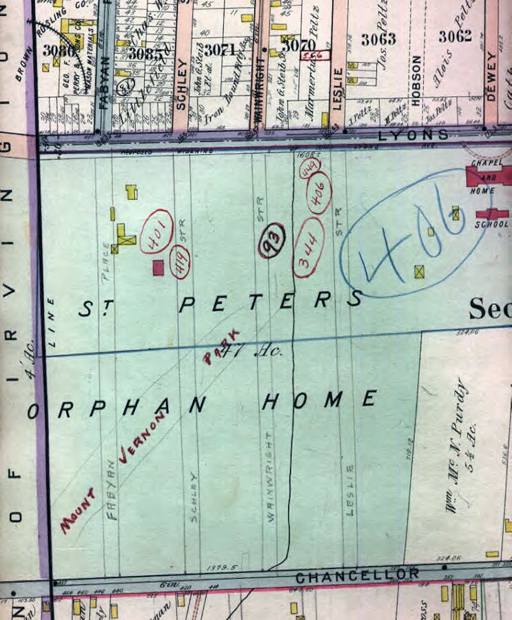 St. Peter's Orphan Home
1912 Map
